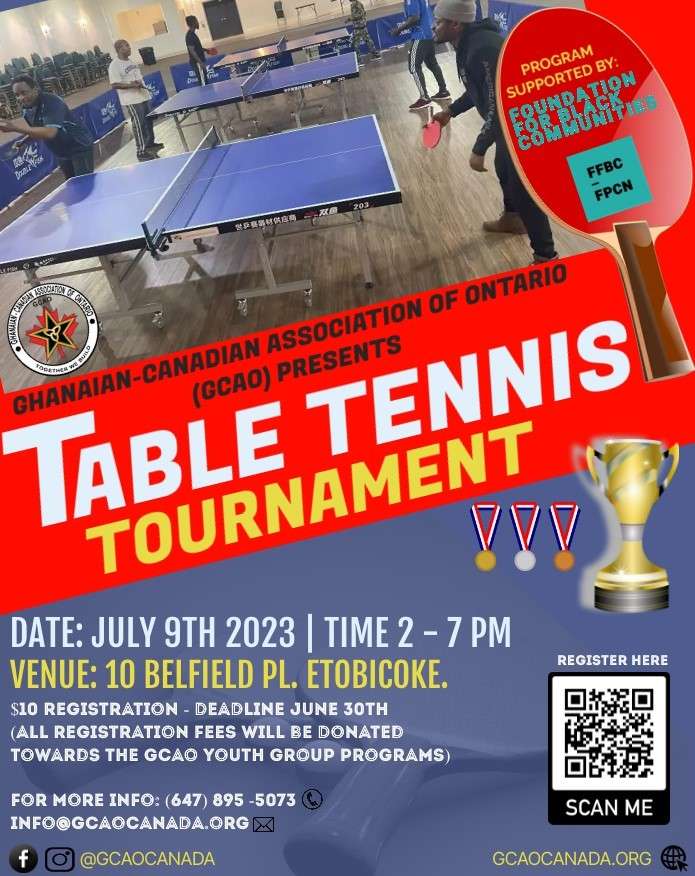 Youth Table Tennis Tournament (July 9th 2023)